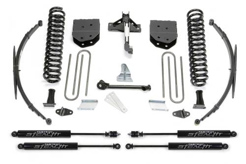Fabtech Motorsports - FTSK2127M | Fabtech 8 Inch Basic System With Stealth Shocks and Rear Leag Springs (2008-2016 F250, F350 Super Duty 4WD)