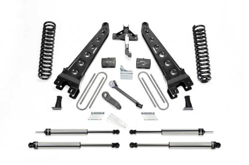 Fabtech Motorsports - FTSK2131DL | Fabtech 6 Inch Radius Arm System With Coils and DLSS Shocks (2008-2016 F350, F450 Super Duty 4WD 8 Lug)