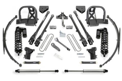Fabtech Motorsports - FTSK2154DL | Fabtech 10 Inch 4 Link System With DLSS 4.0 Coilovers and Rear Shocks DLSS (2011-2016 F350 Super Duty 4WD )