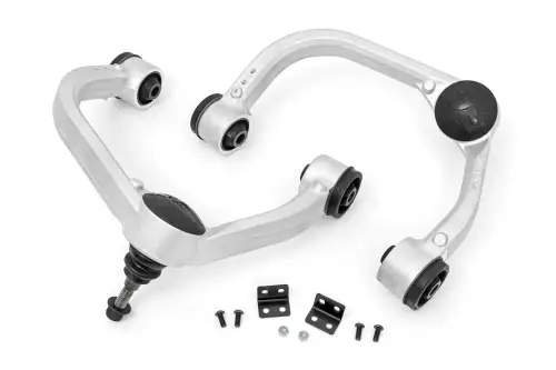 Rough Country - 41400 | Rough Country 3 Inch Lift Forged Upper Control Arms For Ford F-150 4WD | Aluminum Finish