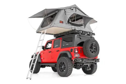 Rough Country - 99050 | Rough Country Rack Mount Roof Top Tent With 12 Volt Accessory Pack & LED Light Strip