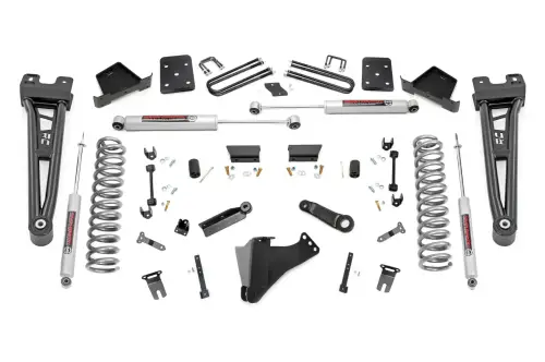 Rough Country - 41240 | Rough Country 6 Inch Lift Kit with M1 Monotube Shocks (2023-2024 F250, F350 Super Duty 4WD | Diesel Engine)