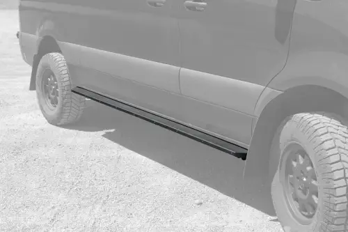 Van Compass - 4022 | Van Compass Rocker Guards For Mercedes-Benz Sprinter 2500 / 3500 4WD | 144 Inch Wheelbase ONLY | Stock Height or Agile RIP Kit