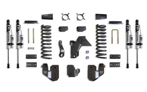 MaxTrac Suspension - K947441VRA | MaxTrac Suspension 4 Inch Lift Kit With Radius Arm Bracket & Vulcan Reservoir Shocks For Air Ride Ram 2500 4WD (2019-2024) | Diesel