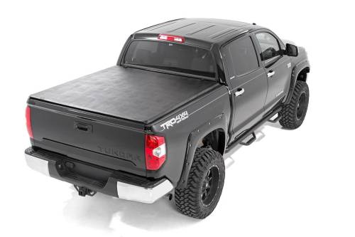 Rough Country - 41714551 | Rough Country Soft Tri-Fold Bed Cover (2007-2025 Tundra 2WD/4WD | 5'7" Bed)