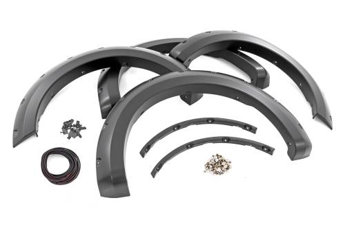 Rough Country - F-F20911B-YZ | Rough Country Pocket Fender Flares For Ford F-150 2WD/4WD | Oxford White