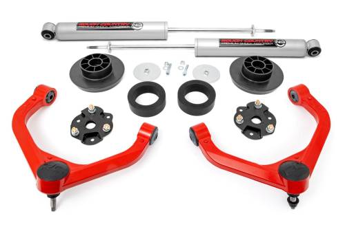 Rough Country - 31430RED | Rough Country 3.5 Inch Lift Kit with Struts Spacers / Premium N3 Rear Shocks (2019-2025 Ram 1500 2WD/4WD)