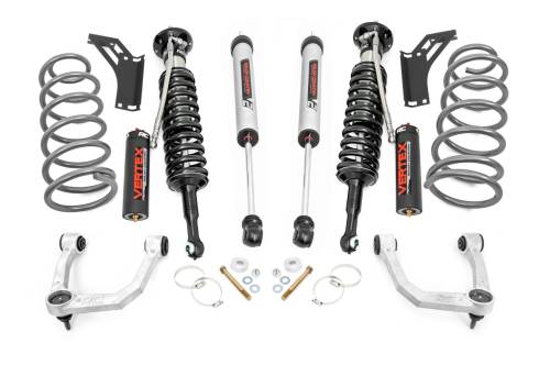 Rough Country - 76658 | Rough Country 3 Inch Lift Kit For Toyota 4Runner | Aluminum Finish Arm, Vertex Coilovers With V2 Rear Shocks