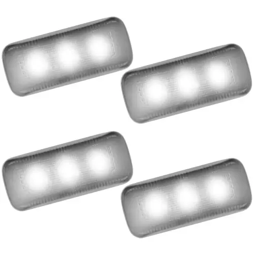 Recon Truck Accessories - 264137WHCL |ÊRecon Dually Fender Lenses (4-Piece Set) w/ 4 White LED Lights in Clear (2010-2021 Ram 3500)