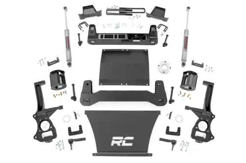 Rough Country - 23830 | Rough Country 6 Inch Lift Kit Strut Spacers / N3 Rear Shocks (2019-2024 Silverado 1500 2WD)