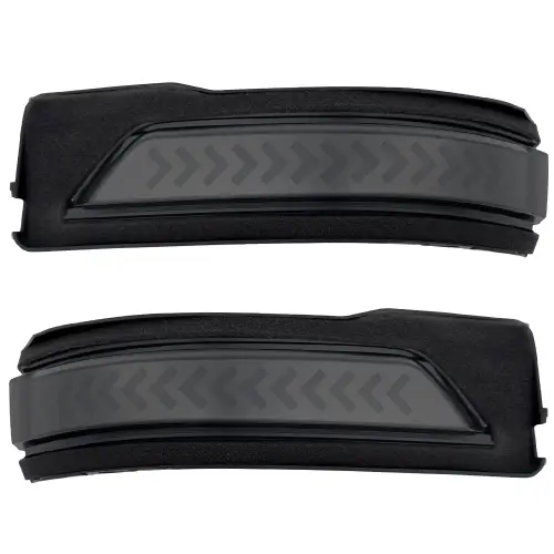 Recon Truck Accessories - 264246WHBKS |ÊReconÊSide Mirror Lenses Scanning LED Turn Signals White LED in Smoked (2019-2024 Ram 1500)