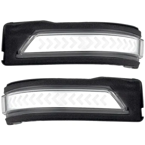 Recon Truck Accessories - 264246WHCLS |ÊReconÊSide Mirror Lenses Scanning LED Turn Signals White LED in Clear (2019-2024 Ram 1500)