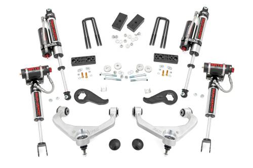 Rough Country - 97750 | Rough Country 3 Inch Lift Kit Aluminum Control Arms Vertex Shocks (2020-2025 Silverado, Sierra 2500 HD With Factory Rear Overloads)