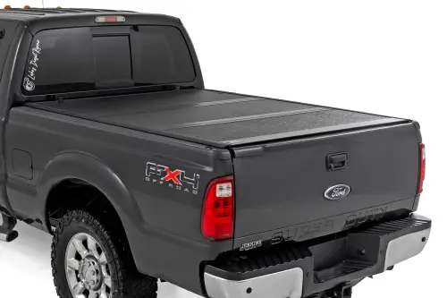 Rough Country - 47214651B | Rough Country Hard Low Profile Bed Cover (1999-2016 F250, F350 Super Duty 2WD/4WD | 6'10" Bed)