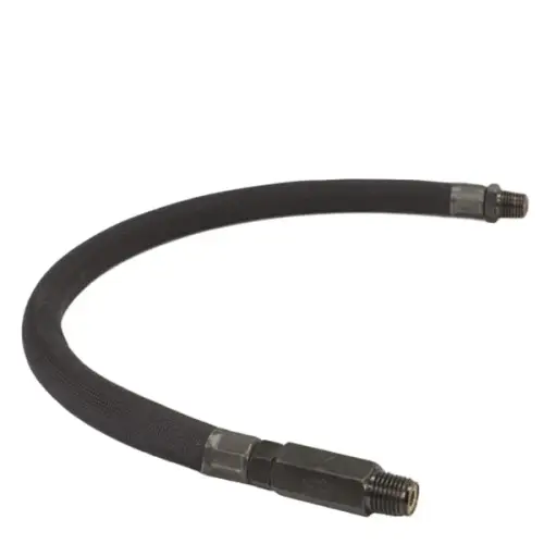VIAIR - 92796 | VIAIR Stainless Steel Braided Leader Hose Black Sleeved | 1/4" (M) Swivel, 24"