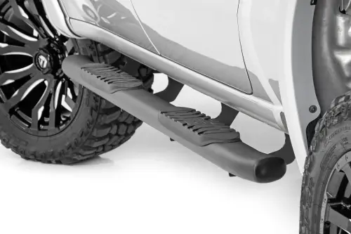 Rough Country - 21002 | Rough Country Oval Nerf Steps (2019-2025 Silverado, Sierra 1500 2WD/4WD | 2020-2025 Silverado, Sierra 2500 HD, 3500 HD 2WD/4WD | Crew Cab)