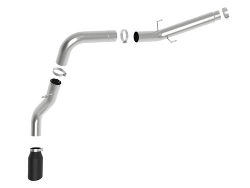 aFe Power - 49-02075-B | AFE Power ATLAS 5 IN Aluminized Steel DPF-Back Exhaust System w/Black Tip (2019-2024 Ram 2500, 3500 Pickup L6-6.7L td)