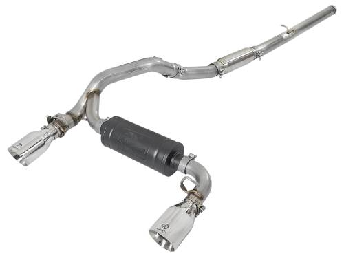 aFe Power - 49-33103-P | AFE Power Takeda 3 IN 304 Stainless Steel Cat-Back Exhaust System w/ Polished Tip (2016-2018 Focus RS L4-2.3L t)