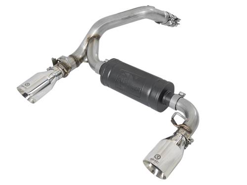 aFe Power - 49-33104-P | AFE Power Takeda 3 IN 304 Stainless Steel Axle-Back Exhaust System w/ Polished Tip (2016-2018 Focus RS L4-2.3L t)