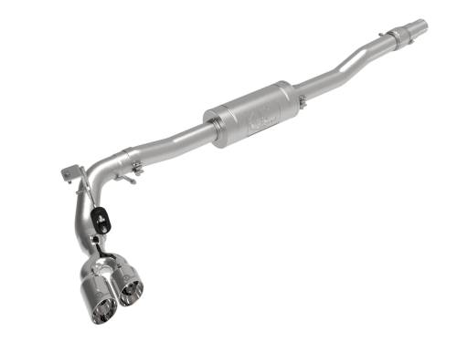 aFe Power - 49-33111-P | AFE Power Rebel Series 3 IN 304 Stainless Steel Cat-Back Exhaust System w/ Polished Tips (2019-2023 Ranger L4-2.3L t)