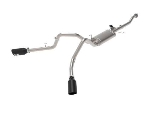 aFe Power - 49-33123-B | AFE Power Gemini XV 3 IN 304 Stainless Steel Cat-Back Exhaust System w/ Cut-Out Black (2015-2020 F150 Pickup V6-2.7L/3.5L tt/V8-5.0L)