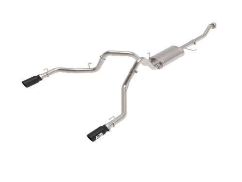 aFe Power - 49-33127-B | AFE Power Vulcan Series 3 IN 304 Stainless Steel Cat-Back Exhaust System w/ Black Tips (2021-2024 F150 Pickup V6-2.7L/3.5L tt/V8-5.0L)