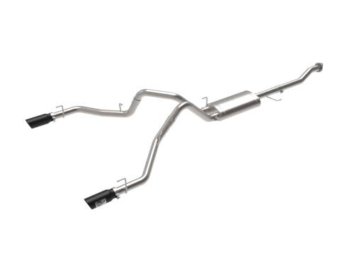 aFe Power - 49-33130-B | AFE Power Vulcan Series 3 IN 304 Stainless Steel Cat-Back Exhaust System w/Black Tip (2015-2020 F150 Pickup V8-5.0L)