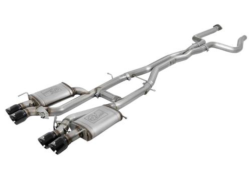 aFe Power - 49-34078-B | AFE Power MACH Force-Xp 3 IN 304 Stainless Steel Cat-Back Exhaust System w/ Black Tip (2016-2019 ATS-V V6-3.6L tt)
