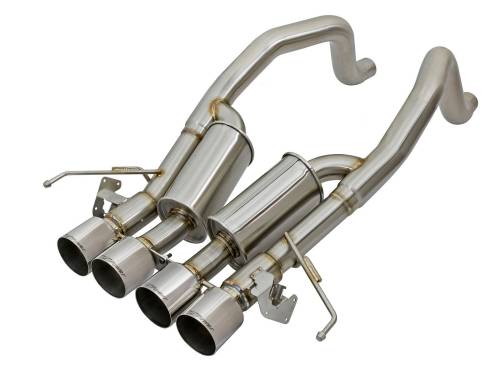 aFe Power - 49-34082-P | AFE Power MACH Force-Xp 304 Stainless Steel Axle-Back Exhaust System w/ Polished Tips (2015-2019 Corvette C7 V8-6.2L sc)