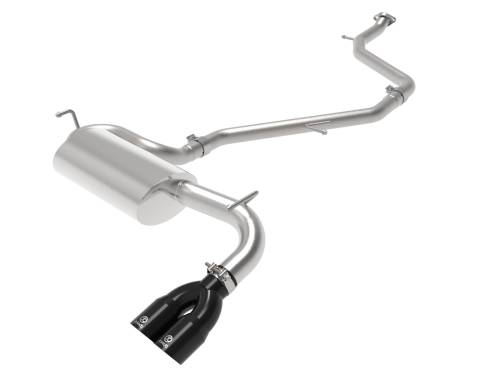 aFe Power - 49-36044-B | AFE Power Takeda 2 IN to 2-1/2 IN 304 Stainless Steel Cat-Back Exhaust System w/ Black Tip (2018-2021 C-HR L4-2.0L)
