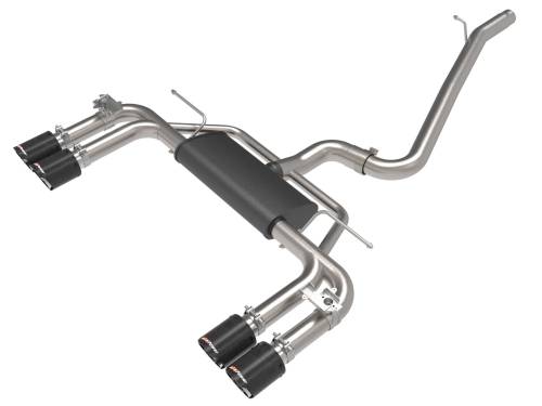 aFe Power - 49-36442-C | AFE Power MACH Force-Xp 3 IN to 2-1/2 IN Stainless Steel Cat-Back Exhaust System Carbon (2015-2020 S3 8V L4-2.0L t)