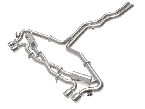 aFe Power - 49-36448-P | AFE Power MACH Force-Xp 3 IN to 2-1/2 IN Stainless Steel Cat-Back Exhaust System Polished (2020-2024 RS6 Avant V8-4.0L tt)