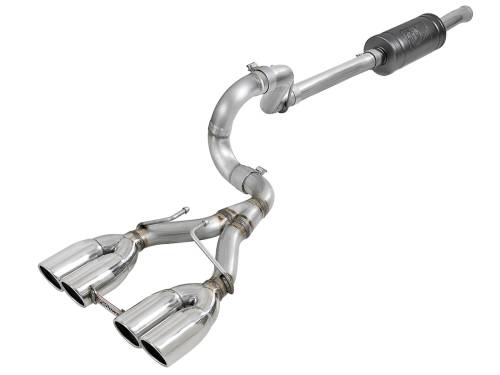 aFe Power - 49-38073-P | AFE Power Rebel Series 2-1/2 IN 304 Stainless Steel Cat-Back Exhaust w/ Polished Tip (2018-2024 Wrangler JL V6-3.6L )