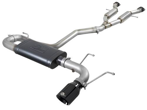 aFe Power - 49-38078-B | AFE Power MACH Force-Xp 2-1/2 IN to 3 IN 304 Stainless Steel Cat-Back Exhaust w/ Black Tip (2014-2021 Grand Cherokee WK2 V6-3.6L)