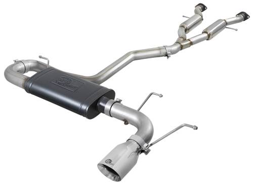 aFe Power - 49-38078-P | AFE Power MACH Force-Xp 2-1/2 IN to 3 IN 304 Stainless Steel Cat-Back Exhaust w/Polish Tip (2014-2021 Grand Cherokee WK2 V6-3.6L)