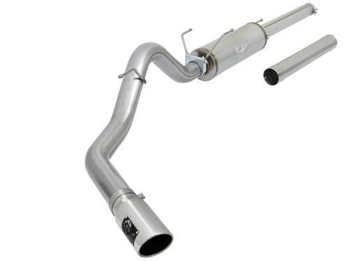 aFe Power - 49-42005 | AFE Power Large Bore-HD 4 IN 409 Stainless Steel Cat-Back Exhaust System w/ Polished Tip (2003-2004 Ram 2500, 3500 Pickup L6-5.9L td)