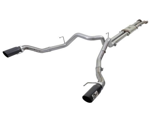 aFe Power - 49-43045-B | AFE Power MACH Force-Xp 3 IN 409 Stainless Steel Cat-Back Exhaust System w/Black Tip (2017-2020 F150 Pickup V6-3.5L tt)