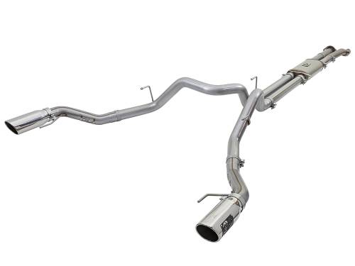 aFe Power - 49-43045-P | AFE Power MACH Force-Xp 3 IN 409 Stainless Steel Cat-Back Exhaust System w/Polished Tip (2017-2020 F150 Pickup V6-3.5L tt)