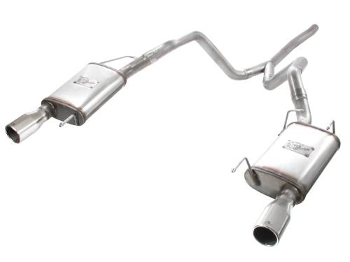 aFe Power - 49-43047 | AFE Power MACH Force-Xp 2-1/2 IN 409 Stainless Steel Cat-Back Exhaust System (2005-2009 Mustang V6-4.0L)