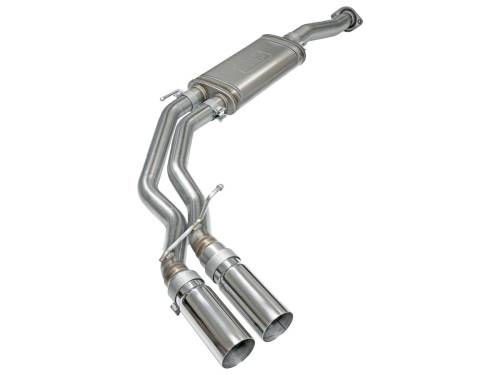 aFe Power - 49-43081-P | AFE Power Rebel Series 3 IN to 2-1/2 IN 409 Stainless Steel Cat-Back Exhaust w/ Polish Tip (2015-2020 F150 Pickup V6-2.7L/3.5L tt/V8-5.0L)