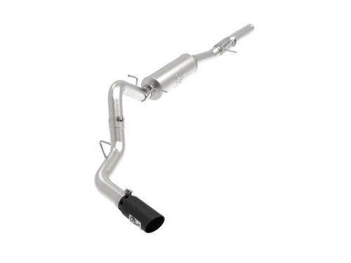 aFe Power - 49-44116-B | AFE Power Apollo GT Series 4 IN 409 Stainless Steel Cat-Back Exhaust System w/ Black Tip (2014-2018 Silverado, Sierra 1500 V8-6.2L)