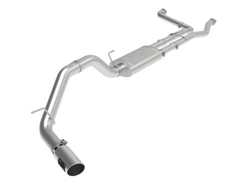 aFe Power - 49-46135-P | AFE Power MACH Force-XP 3 IN to 4 IN 409 Stainless Steel Cat-Back Exhaust System Polished (2016-2024 Titan XD V8-5.6L)