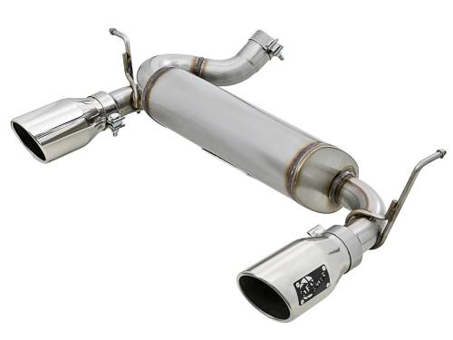 aFe Power - 49-48061-P | AFE Power Rebel Series 2-1/2 IN 409 Stainless Steel Axle-Back Exhaust w/ Polished Tips (2007-2018 Wrangler JK V6-3.6L/3.8L)