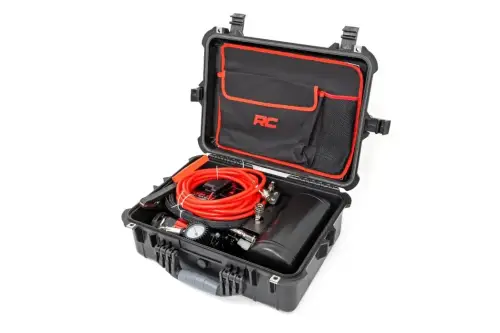 Rough Country - RS208A | Rough Country Portable Twin Air Compressor With Carry Case | 12 Volt, 150PSI, 6.16 CFM