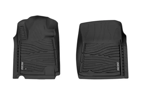 Rough Country - FF-7141 | Rough Country Flex Fit Floor Mats For Toyota Tundra 2WD/4WD (2014-2021) | Front, Double Cab