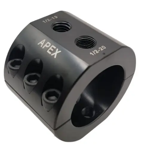 Apex Chassis - DC1.5-B | Apex Chassis Steering Stabilizer Clamp | Universal, Black, 1.5 Inch ID