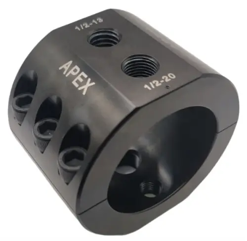 Apex Chassis - DC2.125-B | Apex Chassis Steering Stabilizer Clamp | Universal, Black Zinc, 2.125 Inch ID
