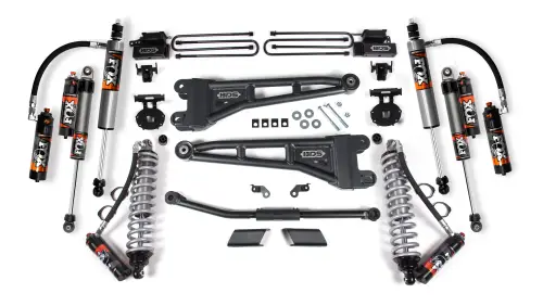 BDS Suspension - BDS1307FPE | BDS Suspension 2.5 Inch Lift Kit With Radius Arm For Ford F-450 Super Duty 4WD (2023-2024) | Rear Fox 2.5 Performance Elite Coilover Conversion