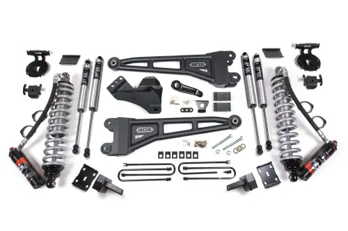 BDS Suspension - BDS1596FPE | BDS Suspension 4 Inch Lift Kit With Radius Arm & Fox 2.5 Performance Elite Coil Over Conversion For Ford F-250/F-350 Super Duty 4WD (2011-2016) | Diesel, Rear Lift 4 Inch Block Kit