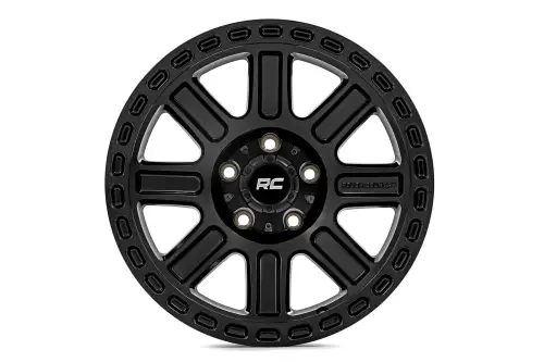 Rough Country - 84150814 | Rough Country 84 Series Wheel | One-Piece / Gloss Black / 15x8 / 5x5.5 / -19mm